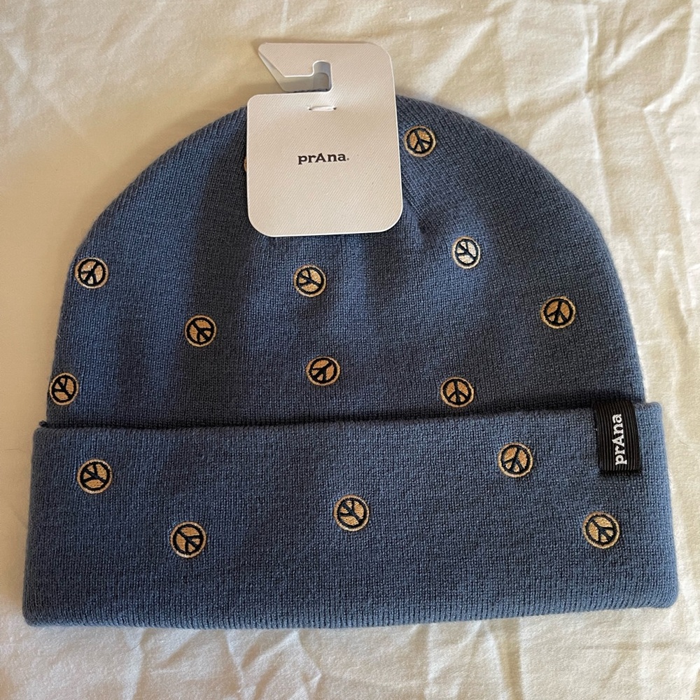Prana Wild Now Seafair Peace blue beanie